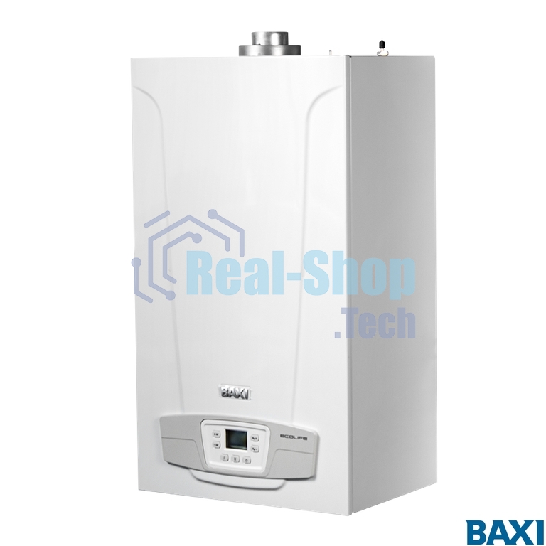Котел газовый BAXI ECO LIFE 31F настен, 31 кВт, двухконтурный, с закрыт. кам. сгор.