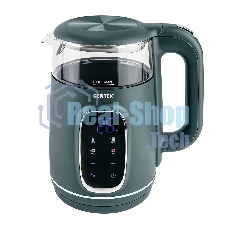 Электрочайник Centek CT-0052 зеленый, 1.7 л, 2200 Вт, скрытый нагревательный элемент, поддержание температуры