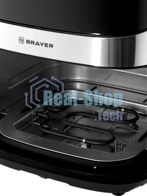 Аэрогриль Brayer 2044BR черный, 2200 Вт, 8 л, сенсор, 10 программ