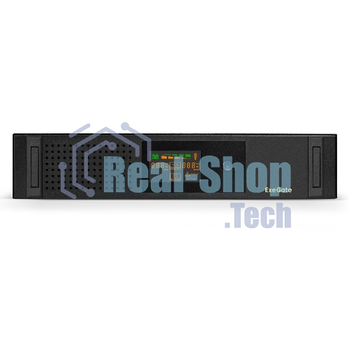 Источник бесперебойного питания ExeGate ServerRM UNL-800.LCD.AVR.2SH.3C13.USB.2U 800VA/480W, Color LCD, AVR, 2*Schuko+3*C13, USB, 2U, установка в стойку, черный