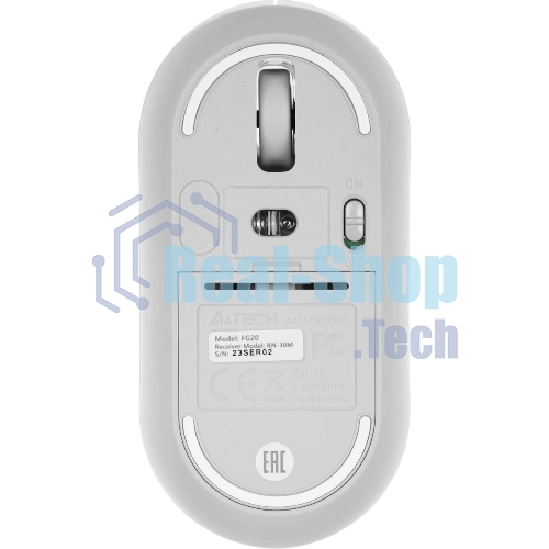 Мышь беспроводная A4Tech Fstyler FG20 белый, 2000 dpi, радиоканал, USB, кнопки - 4