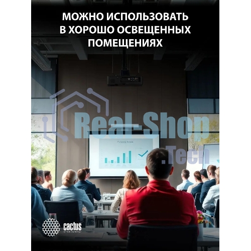 Проектор Cactus CS-S3.B 3LCD 43000Lm LS 4300Lm ANSI (1280x1024) 15000:1 ресурс лампы:10000часов 1xUSB typeA 2xHDMI 4.7кг