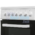 Плита электрическая Beko FSE57110GW белый, конфорок 4 шт, духовка 55 л, гриль, 50 см x 85 см x 60 см