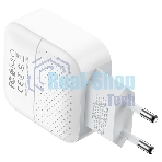 Сетевое зарядное устройство BOROFONE BA46A Premium, один порт USB, один порт Type-C, PD, 18W, 5V, 3.0A, белый