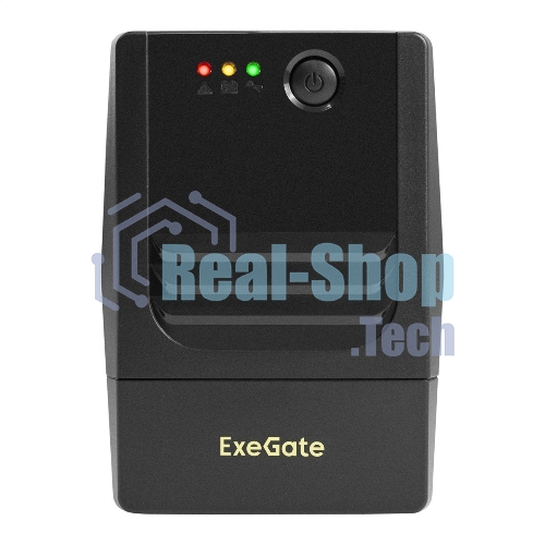 Источник бесперебойного питания ExeGate Power NB-800.LED.AVR.2SH (800VA/480W, LED, AVR, 2*Schuko, батарея 12V 9Ah, Black)