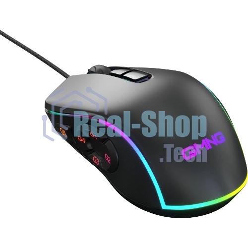 Мышь проводная GMNG XM003 черный, 32000 dpi, USB, кнопки - 10