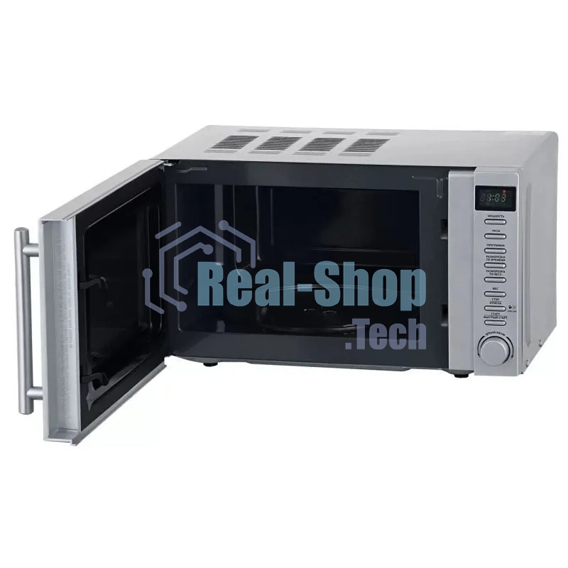 Микроволновая печь BBK 20MWS-721T/BS-M серебристый, 20 л, 700 Вт, переключатели - кнопки, поворотный механизм