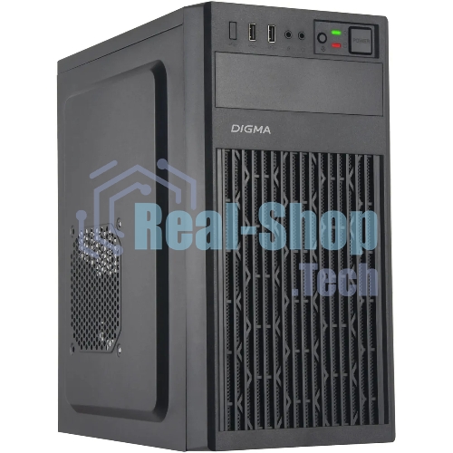 Компьютерный корпус Digma DCC-MN302 черный без БП mATX 1x80мм 2x120мм 1xUSB2.0 1xUSB3.0 audio