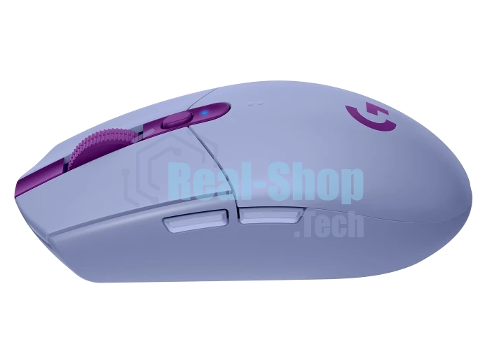 Мышь беспроводная Logitech G304 Lightspeed фиолетовый, 12000 dpi, радиоканал, USB, кнопки - 6