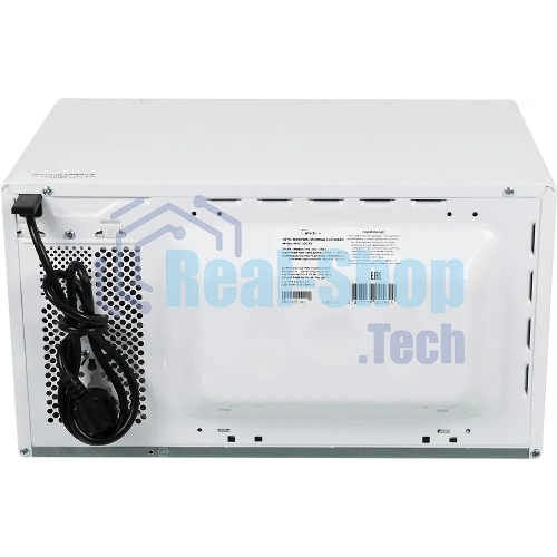 Микроволновая печь Midea MM720CKE белый, 20 л, 700 Вт, переключатели - поворотный механизм