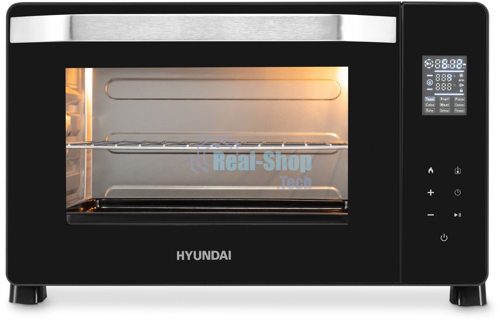 Мини-печь Hyundai MIO-HY082 38 л, 2000 Вт, черный