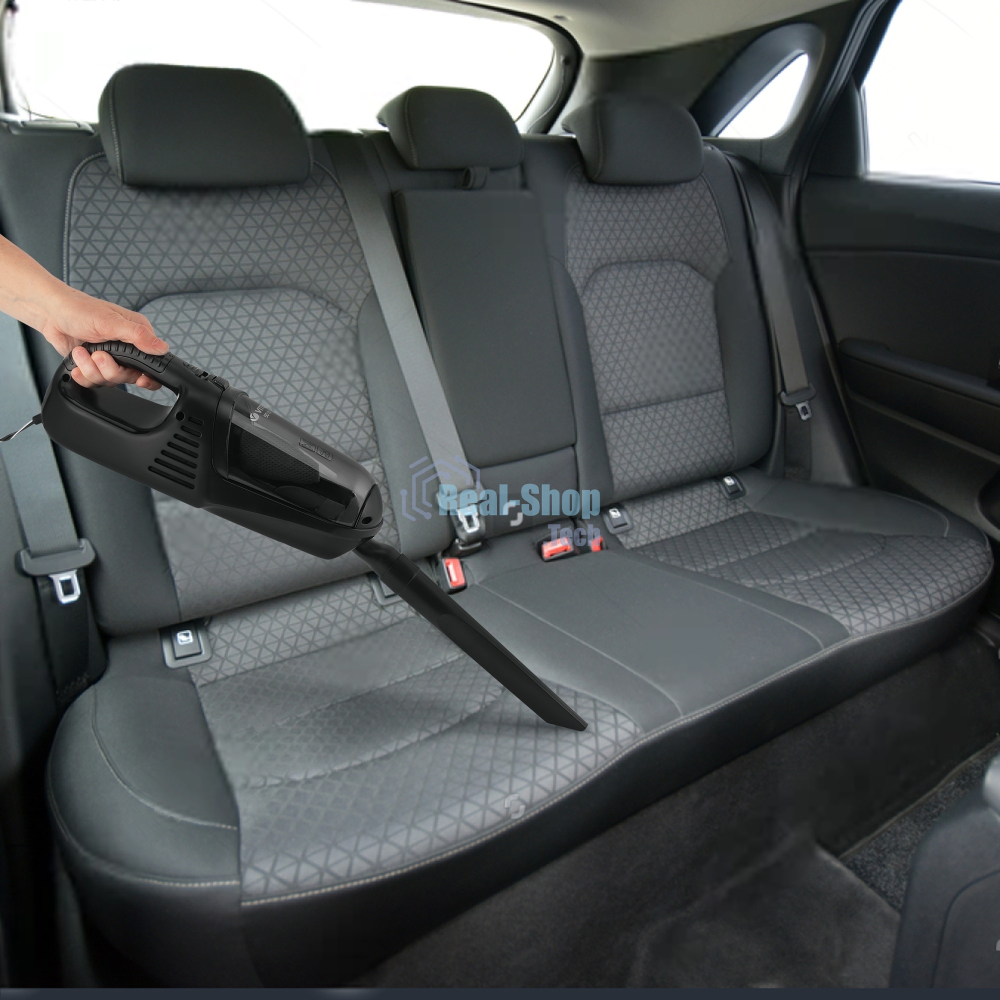 Пылесос автомобильный Vitek VT-1850(BK) черный, 90 Вт, уборка сухая, пылесборник контейнер 0,5 л