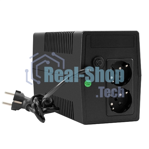 Источник бесперебойного питания ExeGate Power NB-800.LED.AVR.2SH (800VA/480W, LED, AVR, 2*Schuko, батарея 12V 9Ah, Black)