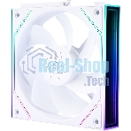 Кулер для корпуса Thermalright TL-M12QRW Reverse (124x120x25mm, 4-pin PWM, ARGB, 47.6CFM, 23.2dBA, 1500RPM, White)