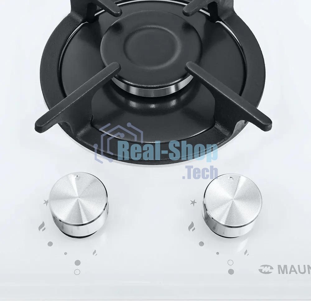 Газовая варочная панель Maunfeld EGHG.32.1CW/G, 2 конфорки, закаленное стекло, белый