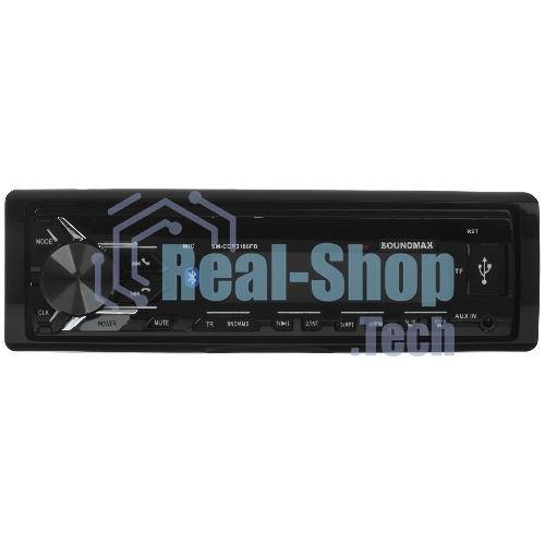 Автомагнитола Soundmax SM-CCR3186, 1 DIN, Bluetooth, USB Type-A, AUX