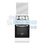 Плита газовая Kraft KF-FSK5404AGWG белый, конфорок 4 газовых, духовка 58 л, 50 см x 87 см x 63 см