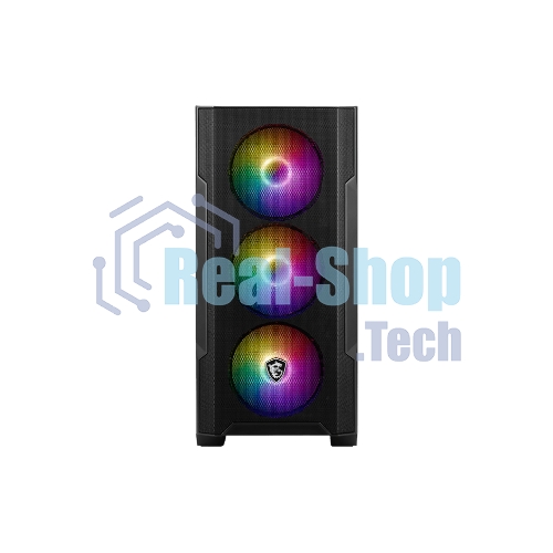 Компьютерный корпус MSI MAG FORGE M100A, Mini-Tower, черный 4x120мм