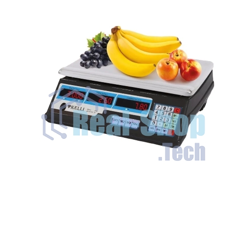 Весы торговые электронные KELLI KL-1524 до 35 кг, LED дисплей, экономрежим, суммирование покупок