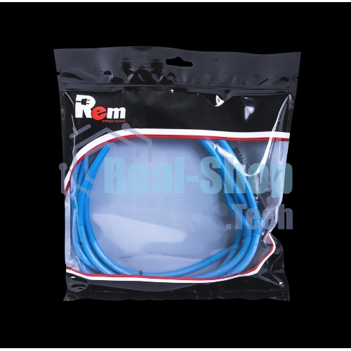 Шнур питания с фиксатором REM IEC 60320 C13/IEC 60320 C14, 10 А/250 В (3 * 1,0), 3 м, синий R-10-Cord-C13-C14-3-Blue