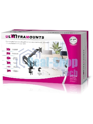 Кронштейн для мониторов Ultramounts UM729 черный 17