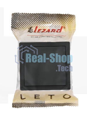 Выключатель 1-клав. LETO черный бархат LEZARD 752-4200-100