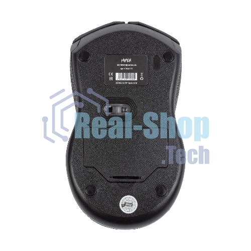 Мышь беспроводная HIPER HOMW-073 черный/красный, 1000 dpi, радиоканал, USB, кнопки - 3