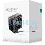 Кулер для процессора DEEPCOOL AK400 G2 LGA1851/1700/1200/115X/AM5/AM4 (12шт/кор, TDP 220W, PWM, Fan 120мм, 4 тепл. Трубки, Wood-grain top cover, черный) RET (R-AK400G2-BKNNMN-GJD)
