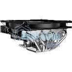 Кулер для процессора PCCooler RC600-67 (125W, 4-pin PWM, 67.5mm, Al, 4x6mm, 1x120мм, 62.5CFM, 32.5dBA, 2300RPM, S: 1851/1700/1200/115X, AM5/AM4, черный)