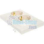 Розетка 2-м AtlasDesign с заземл. 16А в сборе беж. SchE ATN000224