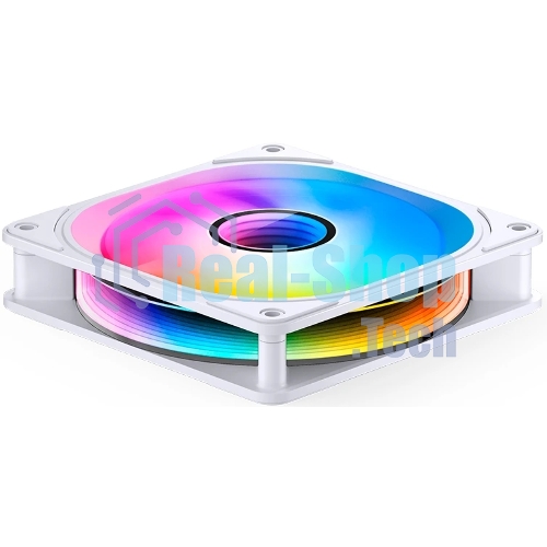 Вентилятор для корпуса JONSBO FR-606WR Reverse (120x120x25мм, 4-pin PWM, ARGb, 35.99CFM, 26.5dBA, 1500RPM, белый)
