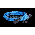 Шнур питания с фиксатором REM IEC 60320 C13/IEC 60320 C14, 10 А/250 В (3 * 1,0), 3 м, синий R-10-Cord-C13-C14-3-Blue