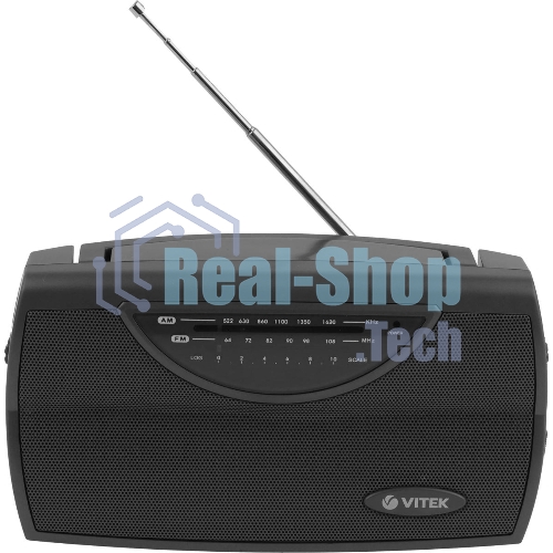 Радиоприемник Vitek VT-3591 (GY) LED индикатор Телескопическая антенна Тип батареек	UM-1