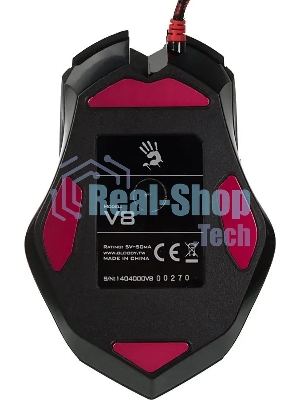Мышь проводная A4Tech Bloody V8M Max черный, 12000 dpi, USB, кнопки - 10