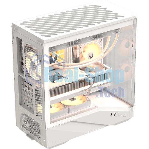 Компьютерный корпус Formula V Line Crystal U9 PA White, ATX, TYPE-C*1, USB3.0*2, Curved Glass, SIDE 3x PERFORMANCE ARGB, REAR 1x PERFORMANCE ARGB
