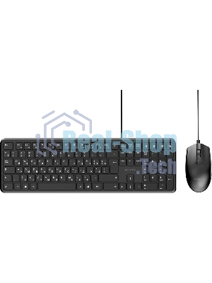 Комплект клавиатура+мышь Nerpa NRP-KG100-W-BLK проводной, USB, 1000 DPI, чёрный