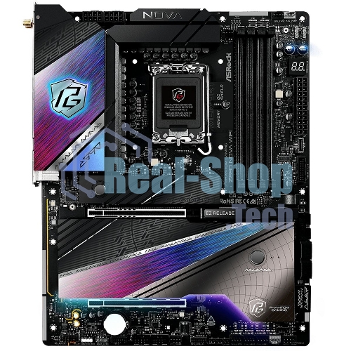 Материнская плата ASRock Z890 Nova WiFi, LGA 1851, Intel Z890, 4xDDR5, 4xSATA, 6xM.2, 1xPCIe 5.0 x16, 1xPCIe 4.0 x16, 1xPCIe x4, 1xHDMI, 2xThunderbolt 4, 1x5Gb LAN, 1x2.5Gb LAN, 4xUSB-A 3.2 Gen 2, 4xUSB-A 3.2 Gen 1, 2xUSB 2.0, 7.1, ATX