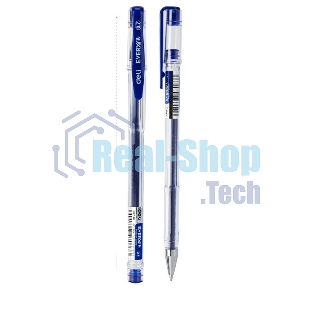 Ручка гелевая Deli EveryU EG82-BL прозрачный, d=0.7мм, синие чернила, 1 стержень, круглая