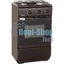 Плита газовая Flama CG 3202 B коричневый, конфорок 2 шт, духовка 30 л, 50 см x 85 см x 35 см