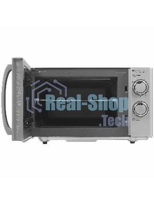 Микроволновая печь CASO MG 20 Ecostyle Ceramic серебристый/черный, 20 л, 700 Вт, переключатели - поворотный механизм