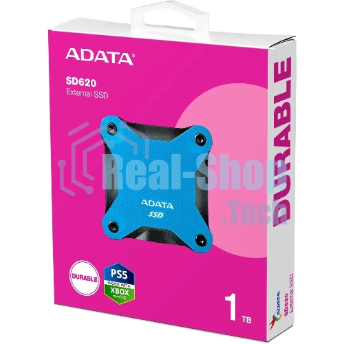 Внешний SSD ADATA SD620, 1TB, USB 3.2 Gen 2 Type-A, R/W 520/460, синий
