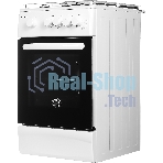 Плита газовая Kraft KF-FSK5404AGWG белый, конфорок 4 газовых, духовка 58 л, 50 см x 87 см x 63 см