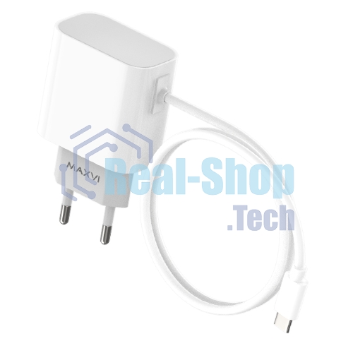 Сетевое зарядное устройство Maxvi CHL-240T 2.4A, with Type-C cable, белый