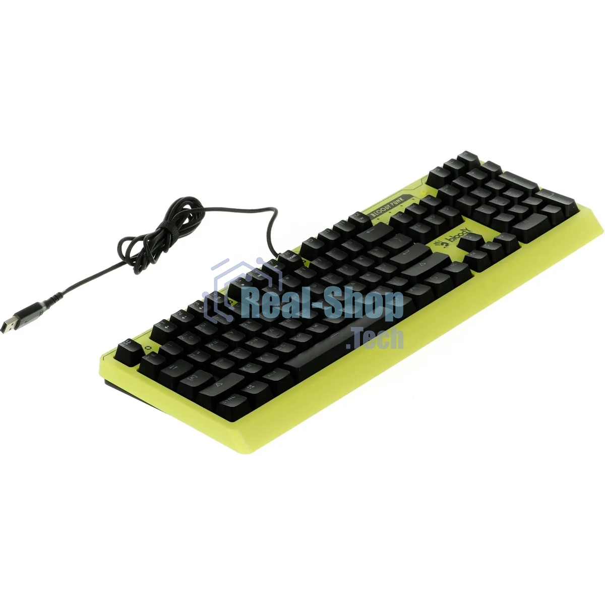 Клавиатура проводная A4Tech Bloody B810RC Punk USB желтый/черный