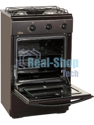 Плита газовая Flama CG 3202 B коричневый, конфорок 2 шт, духовка 30 л, 50 см x 85 см x 35 см