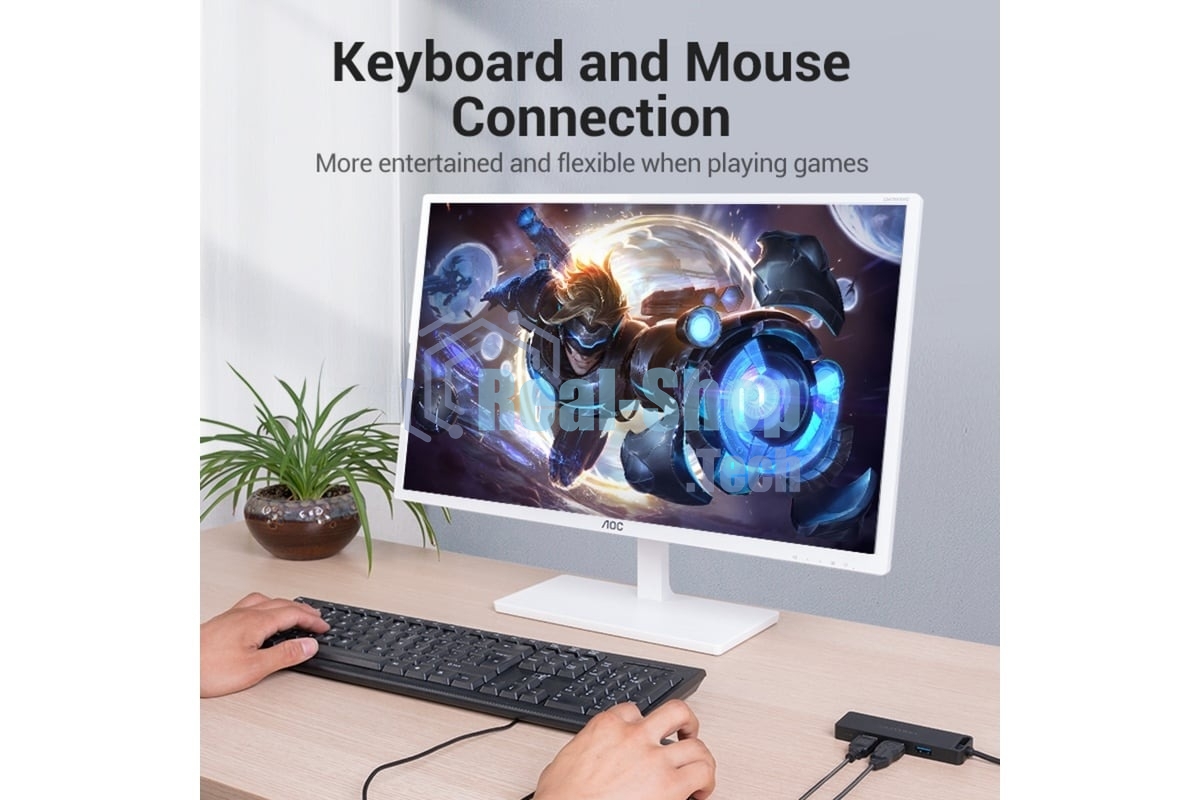 Концентратор Vention CHTBB, USB/USB Type-C, USB, USB