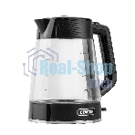 Чайник электрический Centek CT-1014 черный стекло 1.7 л, 2200 Вт, LED, Защита от перегрева, STRIX контроллер