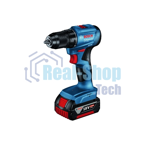 Дрель-шуруповерт Bosch GSR 185-LI, 18 В, 4 Ач, 50 Нм, бесщеточный