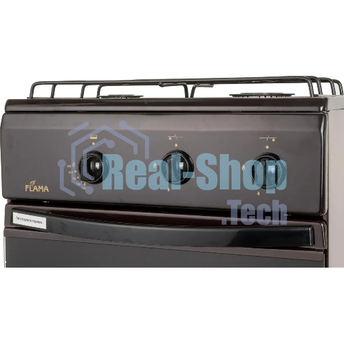 Плита газовая Flama CG 3202 B коричневый, конфорок 2 шт, духовка 30 л, 50 см x 85 см x 35 см