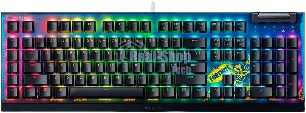 Клавиатура Razer BlackWidow V4 X Fortnite Edition проводная, USB Type-A, чёрный